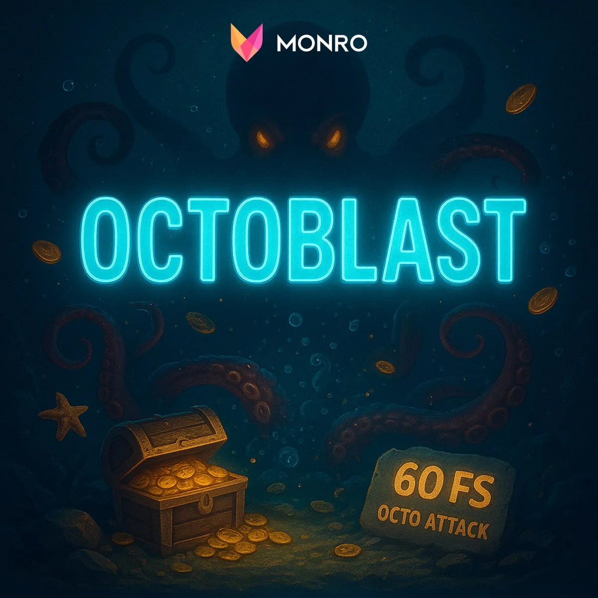 Monro Casino: 60 фриспинов в слоте Octo Attack (Hacksaw) по коду
