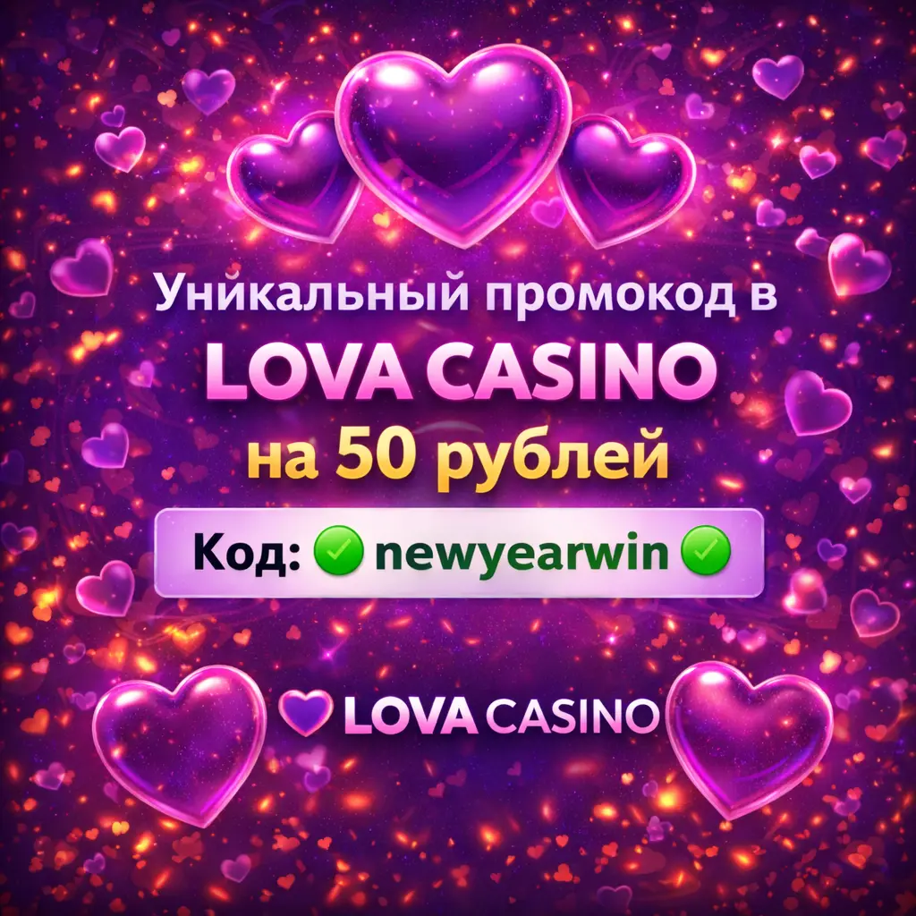 Lova казино ваучер (промокод) на 50 RUB бездеп #7