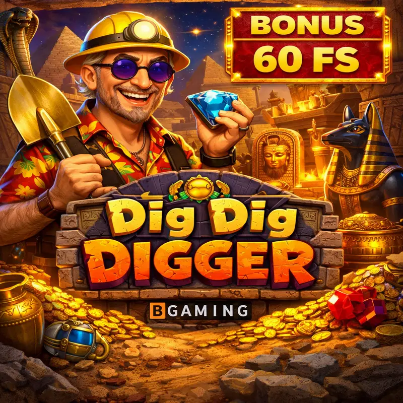 Бонус 60 FS в слоте Dig Dig Digger | BEEF