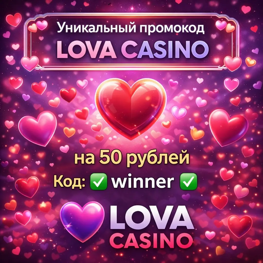 Lova казино ваучер (промокод) на 50 RUB бездеп #8